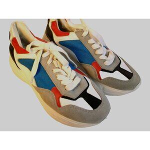 Steve Madden Sneakers Womens Size 8.5 Muti Colored Patchwork Chunky Shoes
